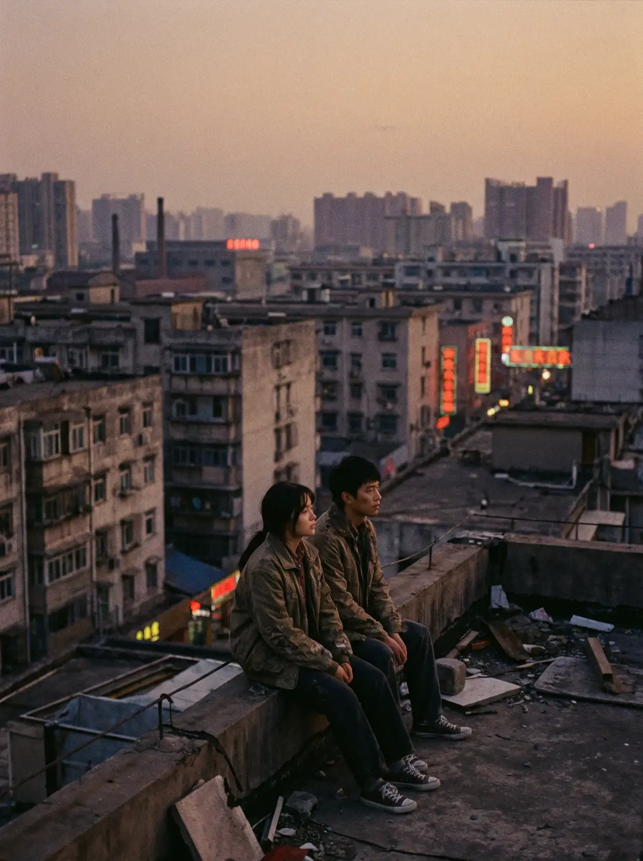 文艺电影《天台上的人》海报 - 国产传媒